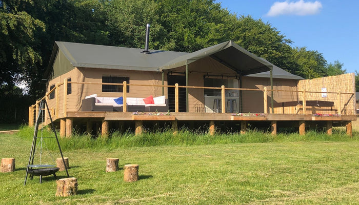 External photo of accessible glamping site Flora and Fauna