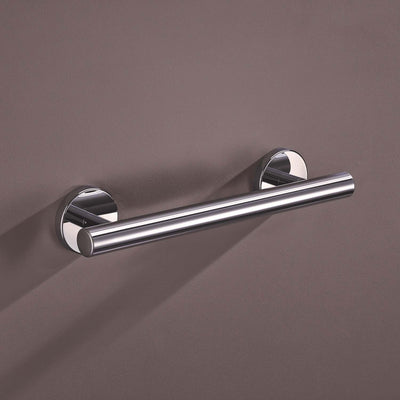 400mm Warm Touch Circula Straight Grab Rail with a chrome look finish lifestyle image
