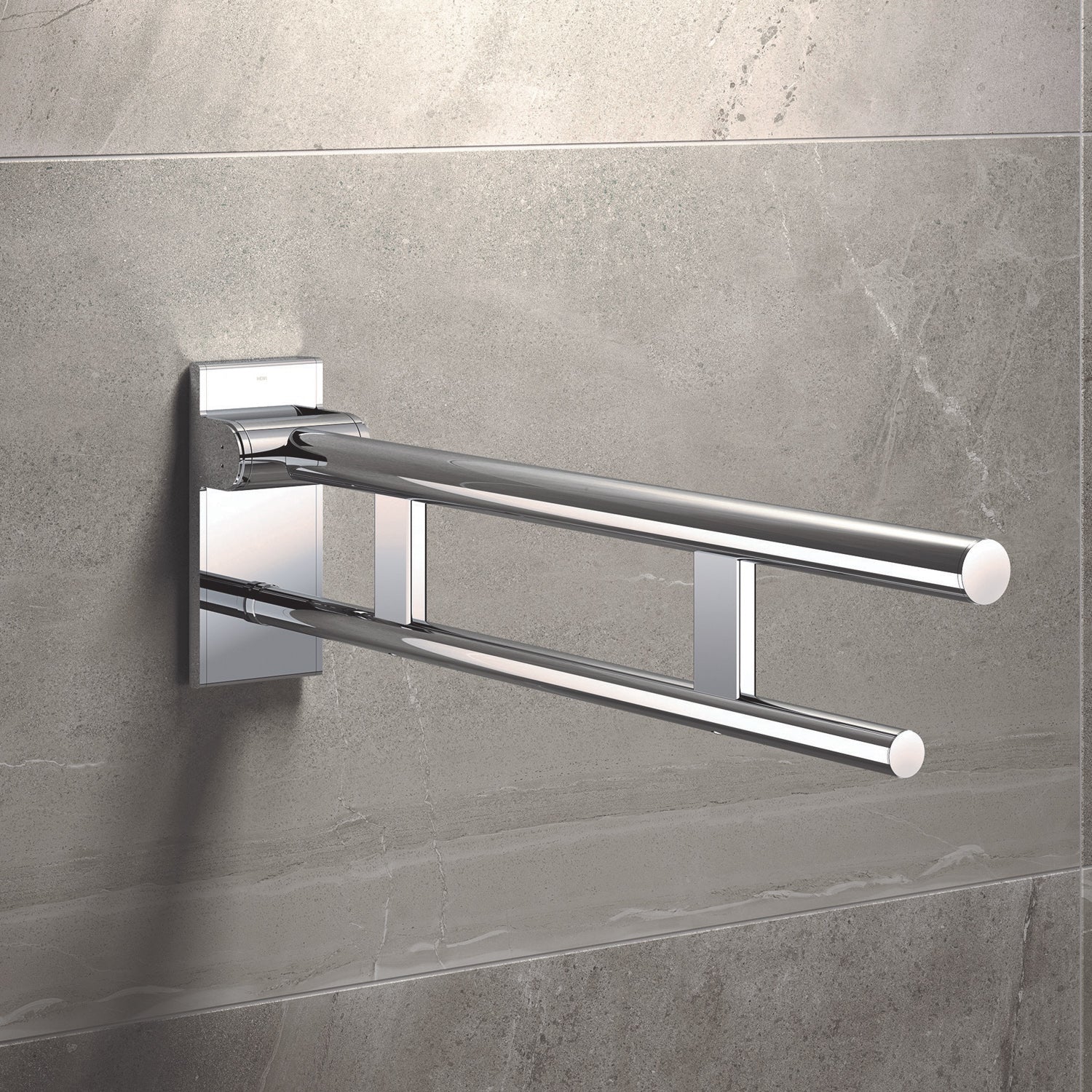 600mm Freestyle Hinged Grab Rail with a chrome finish lifestyle image