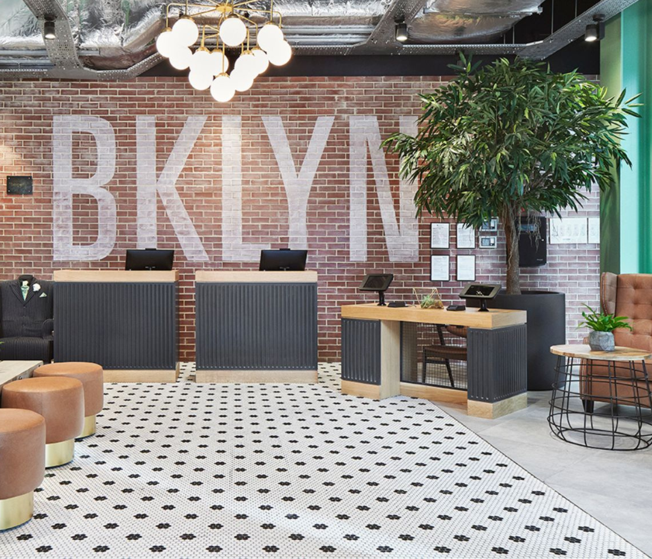 Accessible reception area at Hotel Brooklyn