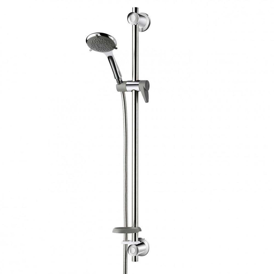 940mm Modale Supportive Shower Rail Kit with a chrome finish on a white background