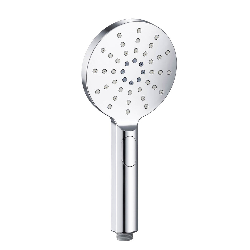 Modale Shower Handset with a chrome finish on a white background