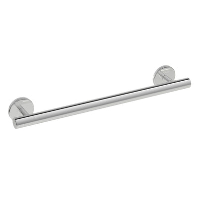 400mm Warm Touch Circula Removable Straight Grab Rail with a chrome look finish on a white background