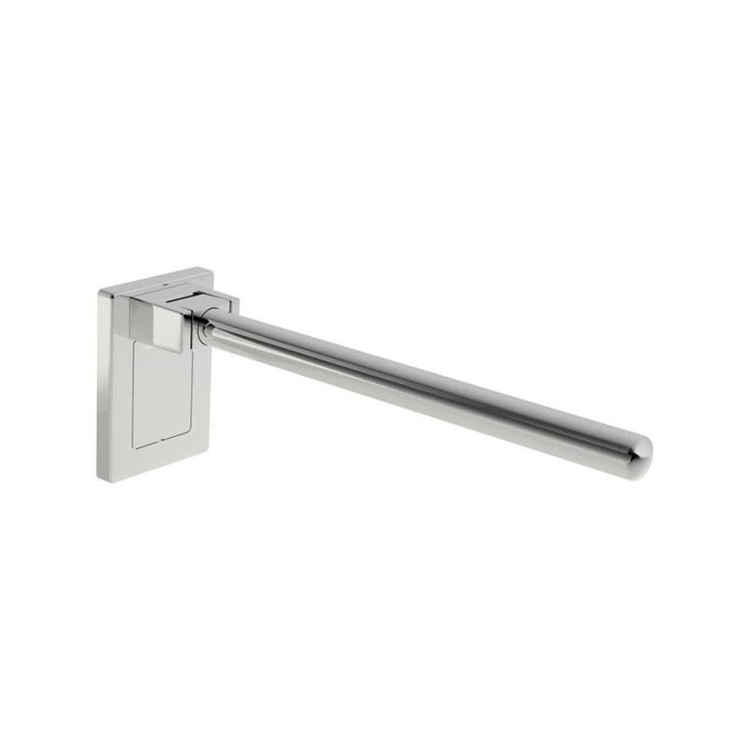 600mm Circula Hinged Grab Rail with a chrome-look finish on a white background