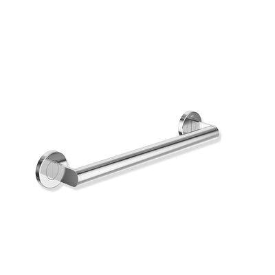 400mm Freestyle Straight Grab Rail with a chrome finish on a white background