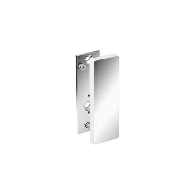 Freestyle Removable Hinged Grab Rail Mounting Plate and Cover with a chrome finish on a white background
