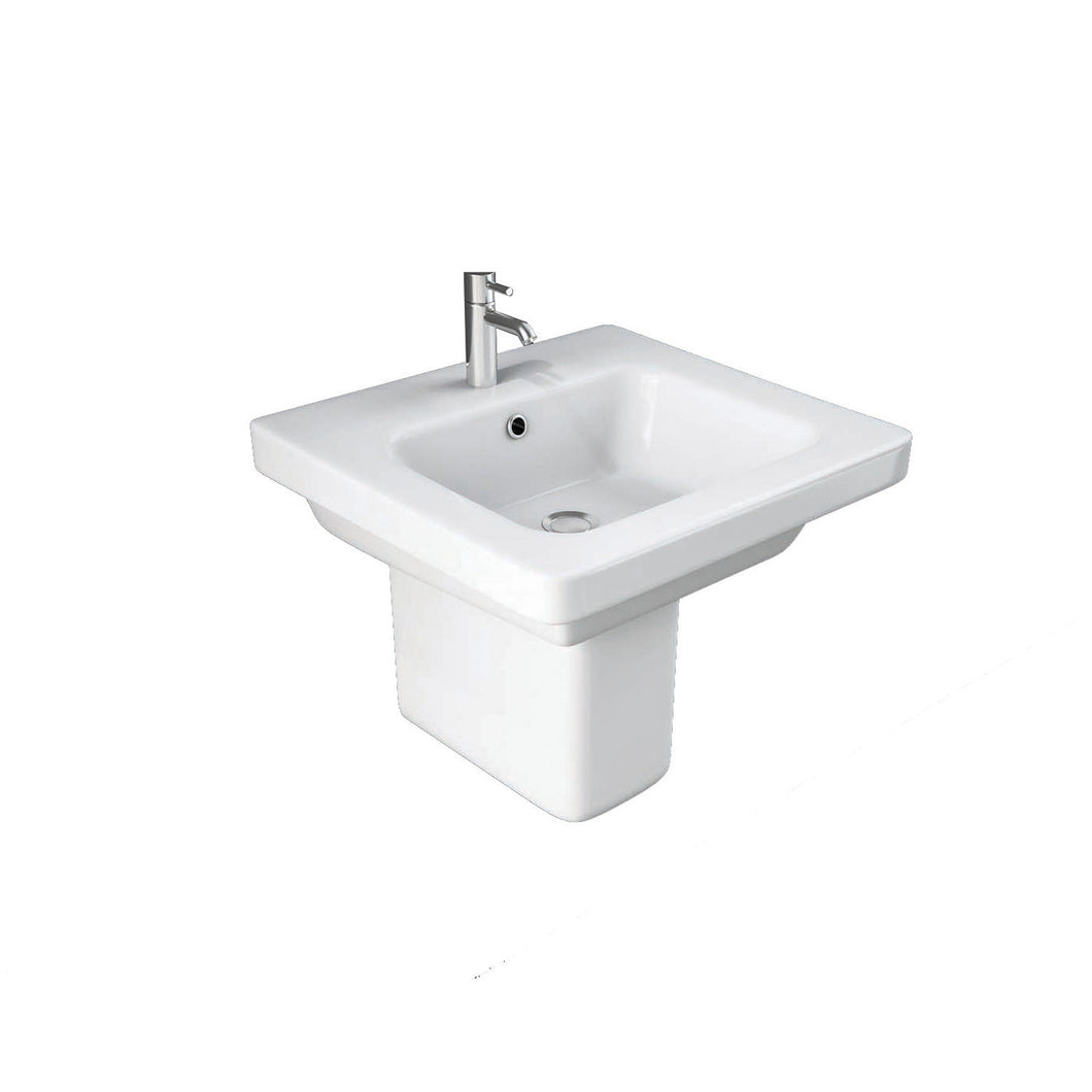 500mm Vesta Wall Hung Basin on a white background
